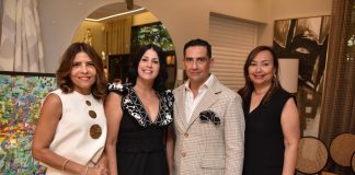 Bebsabet de Bermúdez, Dulce Cabrera, Francisco Guzmán y Andris Ulerio
