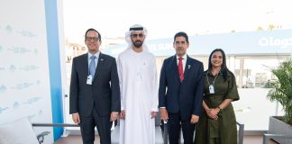 Sigmund Freund junto a su Excelencia Omar Sultan Al Olama, ministro de Estado de Inteligencia Artificial de EAU y vicepresidente de la Cumbre
