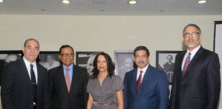 Avelino Stanley, Rafael Peralta Romero, Emilia Pereyra, Rafael García Romero y Luis R. Santos.