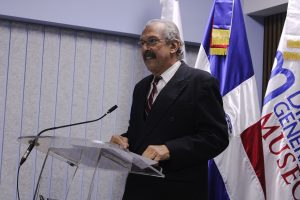 José G. Guerrero Sánchez, director del Museo Nacional de Historia y Geografía, durante la conferencia Duarte en la Selva Venezolana Motivo y Consecuencia.