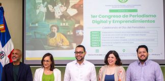 Salvador Batista, Lady Reyes, Cristián Cabrera, Viena Divaluna y Gustavo Yunén.