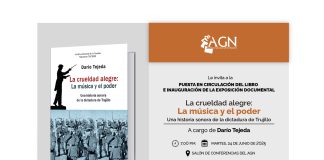 AGN puso en circulación el libro y la exposición “La crueldad alegre: La música y el poder, una historia sonora de la dictadura de Trujillo”.