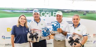 Leo Pérez Freixas y Mario Saviñón se coronan ganadores en el XII Torneo de Golf La Romana, celebrado en honor a Andrés Pichardo Rosenberg.