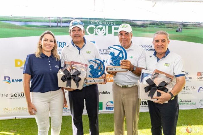 Leo Pérez Freixas y Mario Saviñón se coronan ganadores en el XII Torneo de Golf La Romana, celebrado en honor a Andrés Pichardo Rosenberg.
