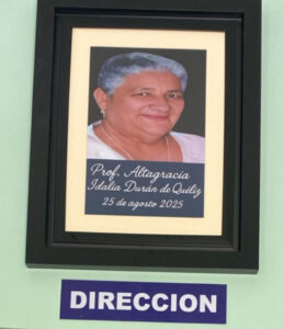 Constanza inaugura escuela en honor a su primera maestra Altagracia Idalia Durán de Quéliz