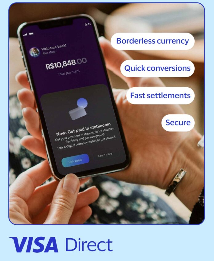 Foto Visa Direct Nuevo piloto de Visa permite recibir pagos en stablecoins casi al instante