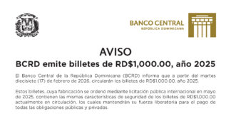 Banco Central emitirá billetes de mil pesos del año 2025 a partir del 17 de febrero