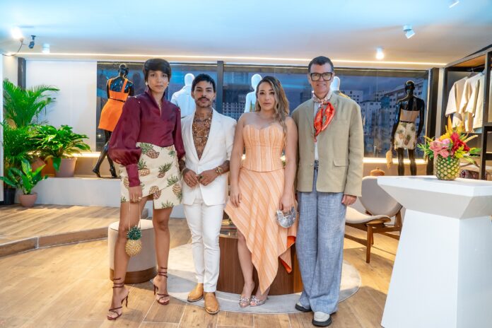 1-Foto Principal 6520-Ichanell Rodríguez, Joel Reyes, Dra. María Fernanda Núñez y Sócrates Mckinney Joel Reyes redefine el lujo caribeño con moda sostenible y joyería de autor